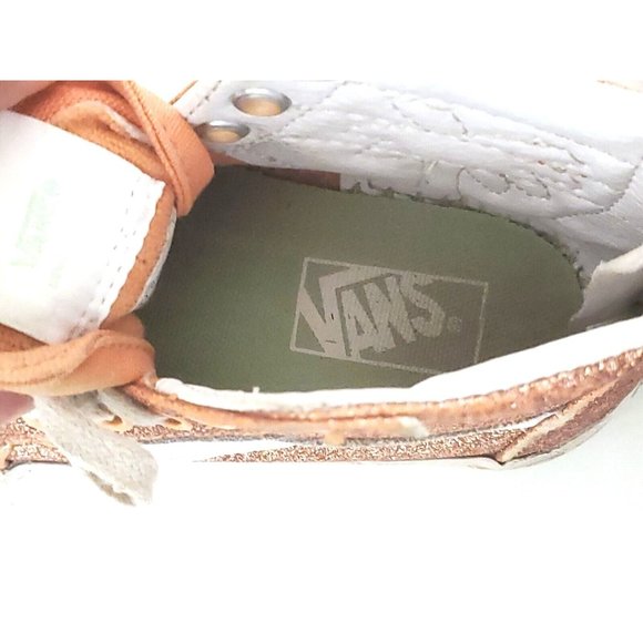 Vans SK8-Hi Zip Sequin Patch Girl's Shoes Kids Youth Size 11 Glitter Palm Tree - Picture 5 of 6